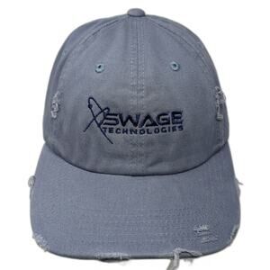District Threads Baseball Cap Blue One Size Adjustable Swage Technologies Hat